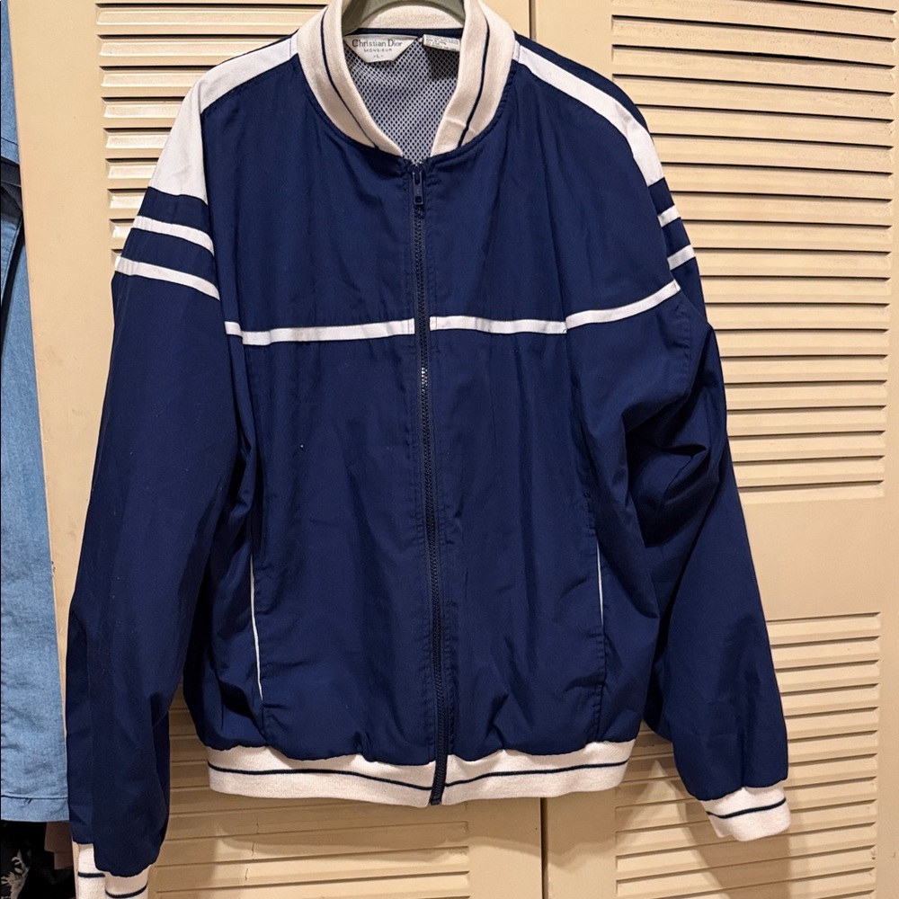 Dior Navy and Beige Varsity Jacket